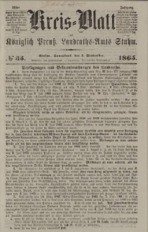 Kreis - Blatt des Königlich Preuß. Landraths - Amts Stuhm, No.35