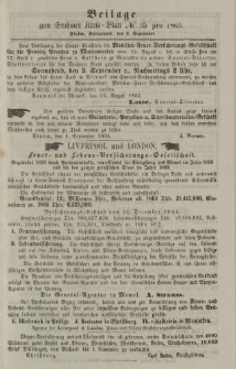 Beilage zum Stuhmer Kreis-Blatt No.35 pro 1865
