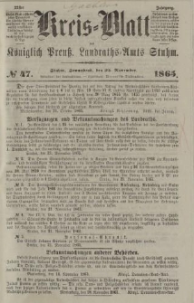 Kreis - Blatt des Königlich Preuß. Landraths - Amts Stuhm, No.47