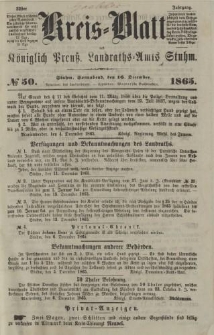 Kreis - Blatt des Königlich Preuß. Landraths - Amts Stuhm, No.50