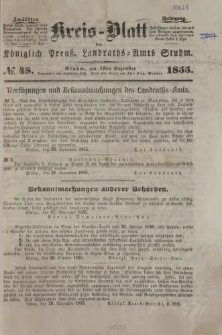 Kreis - Blatt des Königlich Preuß. Landraths - Amts Stuhm, 12. Jahrgang, No.48
