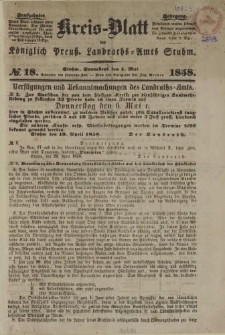 Kreis - Blatt des Königlich Preuß. Landraths - Amts Stuhm, 15. Jahrgang, No.18