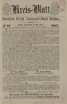 Kreis - Blatt des Königlich Preuß. Landraths - Amts Stuhm, 24. Jahrgang, No.13