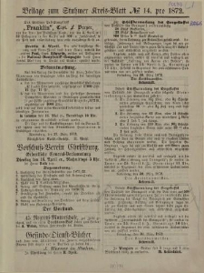 Beilage zum Stuhmer Kreis-Blatt No.14 pro 1872