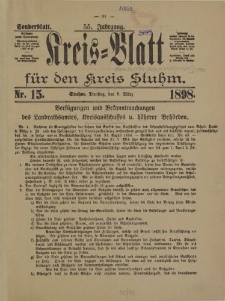 Kreis - Blatt für den Kreis Stuhm, 55. Jahrgang, No.15