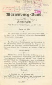 Marienburg-Bund. Satzungen