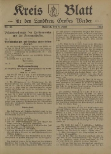 Kreis - Blatt für den Landkreis Großes Werder, 1932, Nr.23