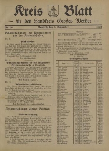 Kreis - Blatt für den Landkreis Großes Werder, 1932, Nr.36