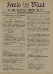 Kreis - Blatt für den Landkreis Großes Werder, 1932, Nr.38