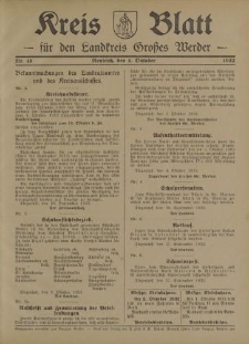 Kreis - Blatt für den Landkreis Großes Werder, 1932, Nr.40