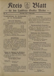 Kreis - Blatt für den Landkreis Großes Werder, 1932, Nr.45