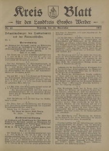 Kreis - Blatt für den Landkreis Großes Werder, 1932, Nr.48