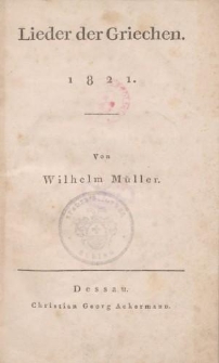 Lieder der Griechen