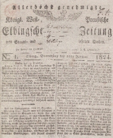 Elbingsche Zeitung, No. 1 Donnerstag, 1 Januar 1824