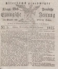 Elbingsche Zeitung, No. 3 Donnerstag, 8 Januar 1824