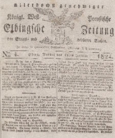 Elbingsche Zeitung, No. 4 Montag, 12 Januar 1824
