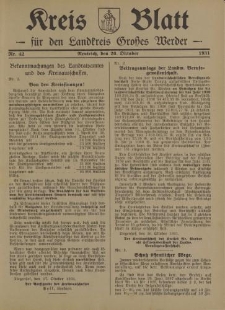Kreis - Blatt für den Landkreis Großes Werder, 1931, Nr.42