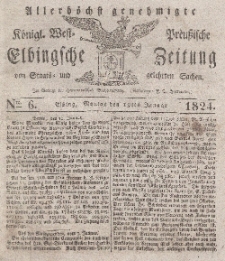 Elbingsche Zeitung, No. 6 Montag, 19 Januar 1824
