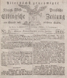 Elbingsche Zeitung, No. 7 Donnerstag, 22 Januar 1824