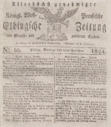 Elbingsche Zeitung, No. 10 Montag, 2 Februar 1824
