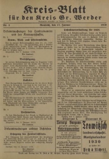 Kreis - Blatt für den Kreis Gr. Werder, 1930, Nr.3