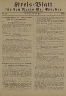 Kreis - Blatt für den Kreis Gr. Werder, 1930, Nr.25