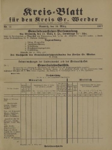 Kreis - Blatt für den Kreis Gr. Werder, 1927, Nr.11