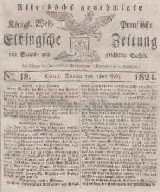 Elbingsche Zeitung, No. 18 Montag, 1 März 1824