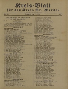 Kreis - Blatt für den Kreis Gr. Werder, 1927, Nr.20