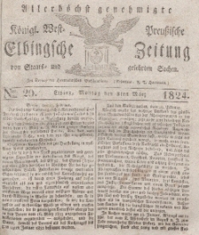 Elbingsche Zeitung, No. 20 Montag, 8 März 1824