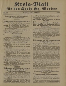 Kreis - Blatt für den Kreis Gr. Werder, 1927, Nr.41