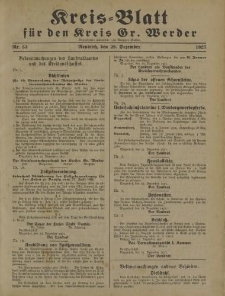 Kreis - Blatt für den Kreis Gr. Werder, 1927, Nr.53