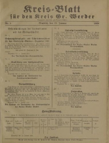 Kreis - Blatt für den Kreis Gr. Werder, 1928, Nr.3