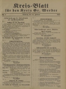 Kreis - Blatt für den Kreis Gr. Werder, 1928, Nr.8