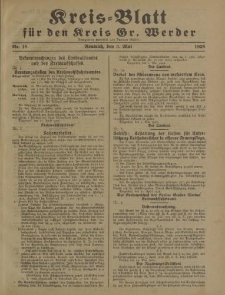 Kreis - Blatt für den Kreis Gr. Werder, 1928, Nr.18