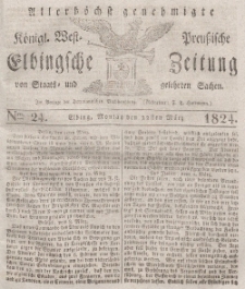 Elbingsche Zeitung, No. 24 Montag, 22 März 1824
