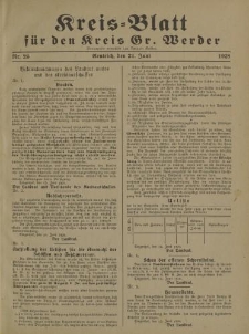 Kreis - Blatt für den Kreis Gr. Werder, 1928, Nr.25