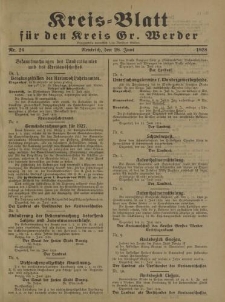 Kreis - Blatt für den Kreis Gr. Werder, 1928, Nr.26