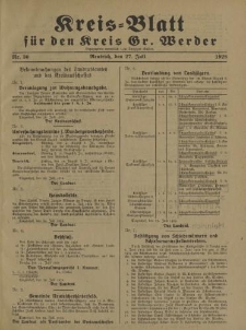 Kreis - Blatt für den Kreis Gr. Werder, 1928, Nr.30