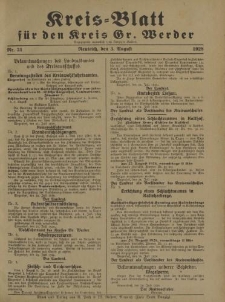 Kreis - Blatt für den Kreis Gr. Werder, 1928, Nr.31