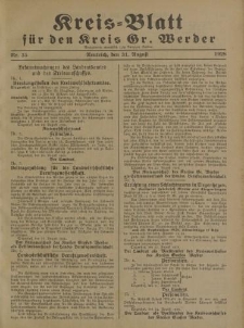 Kreis - Blatt für den Kreis Gr. Werder, 1928, Nr.35