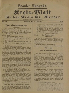 Kreis - Blatt für den Kreis Gr. Werder, 1928, Nr.40