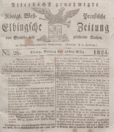Elbingsche Zeitung, No. 26 Montag, 29 März 1824