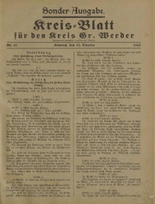Kreis - Blatt für den Kreis Gr. Werder, 1928, Nr.43
