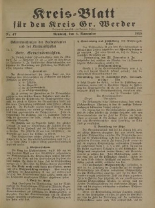 Kreis - Blatt für den Kreis Gr. Werder, 1928, Nr.47