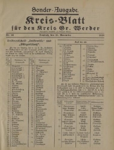 Kreis - Blatt für den Kreis Gr. Werder, 1928, Nr.50