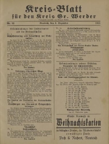 Kreis - Blatt für den Kreis Gr. Werder, 1928, Nr.52