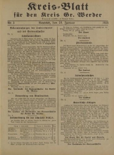 Kreis - Blatt für den Kreis Gr. Werder, 1925, Nr.3
