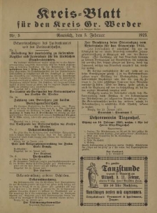 Kreis - Blatt für den Kreis Gr. Werder, 1925, Nr.5