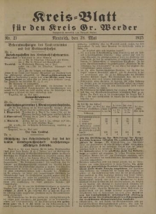 Kreis - Blatt für den Kreis Gr. Werder, 1925, Nr.21